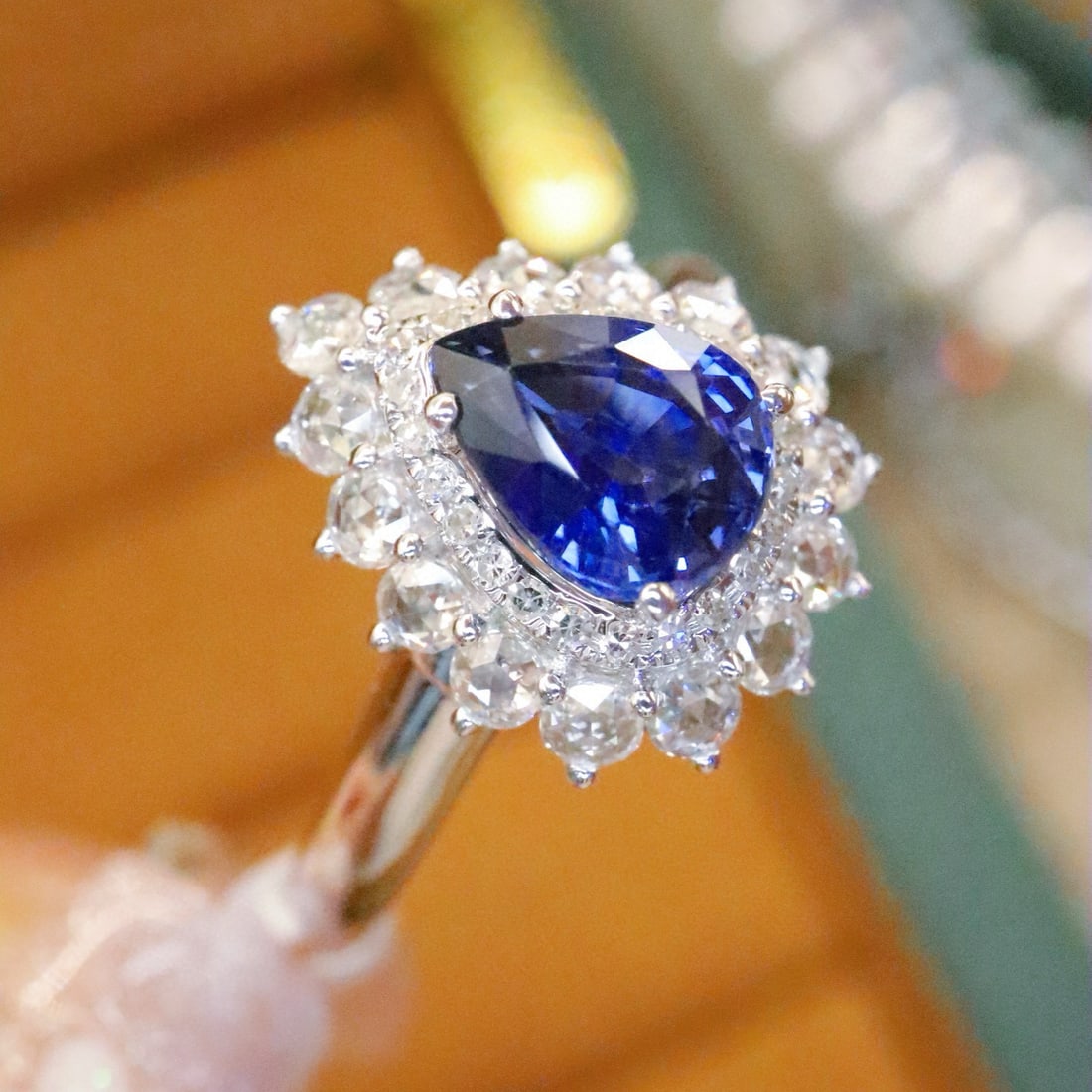 14k Gold 1.69 Ctw Natural Sapphire & Diamond Ring - 2
