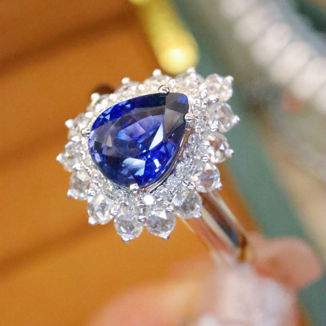 14k Gold 1.69 Ctw Natural Sapphire & Diamond Ring - 3