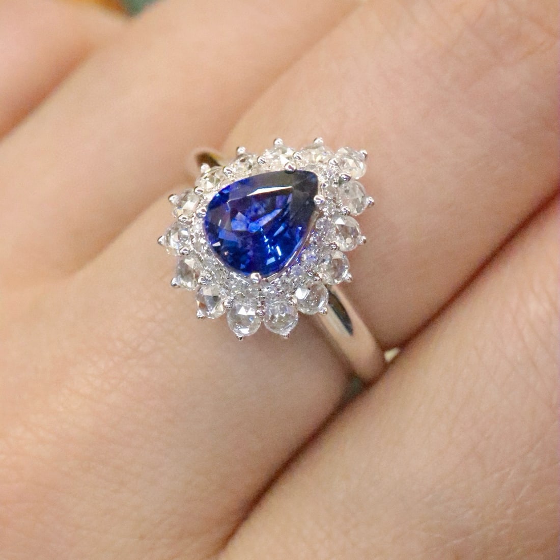 14k Gold 1.69 Ctw Natural Sapphire & Diamond Ring - 5