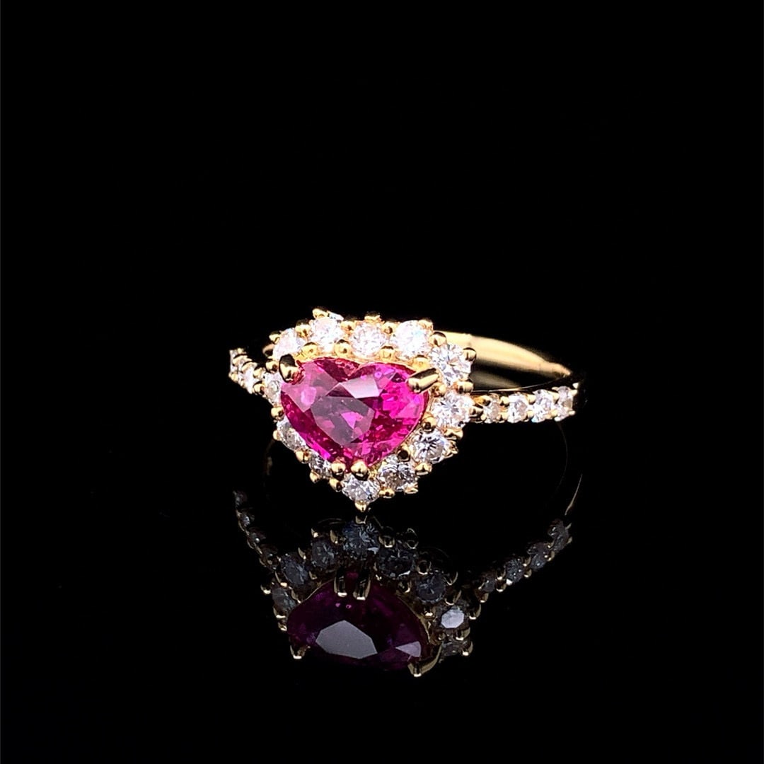14k Gold 1.85 Ctw Natural Ruby & Diamond Ring - 2