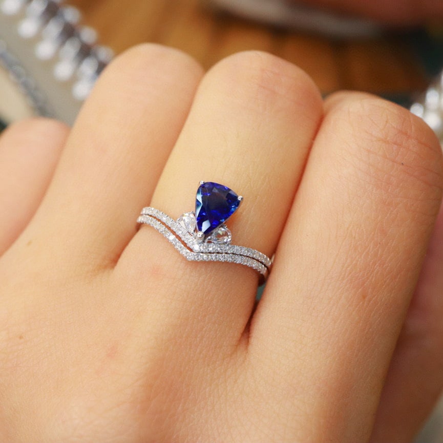 14k Gold 1.43 Ctw Natural Sapphire & Diamond Ring - 8