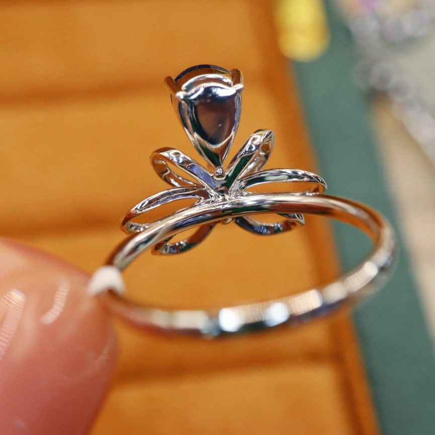 14k Gold 1.62 Ctw Natural Sapphire & Diamond Ring - 4