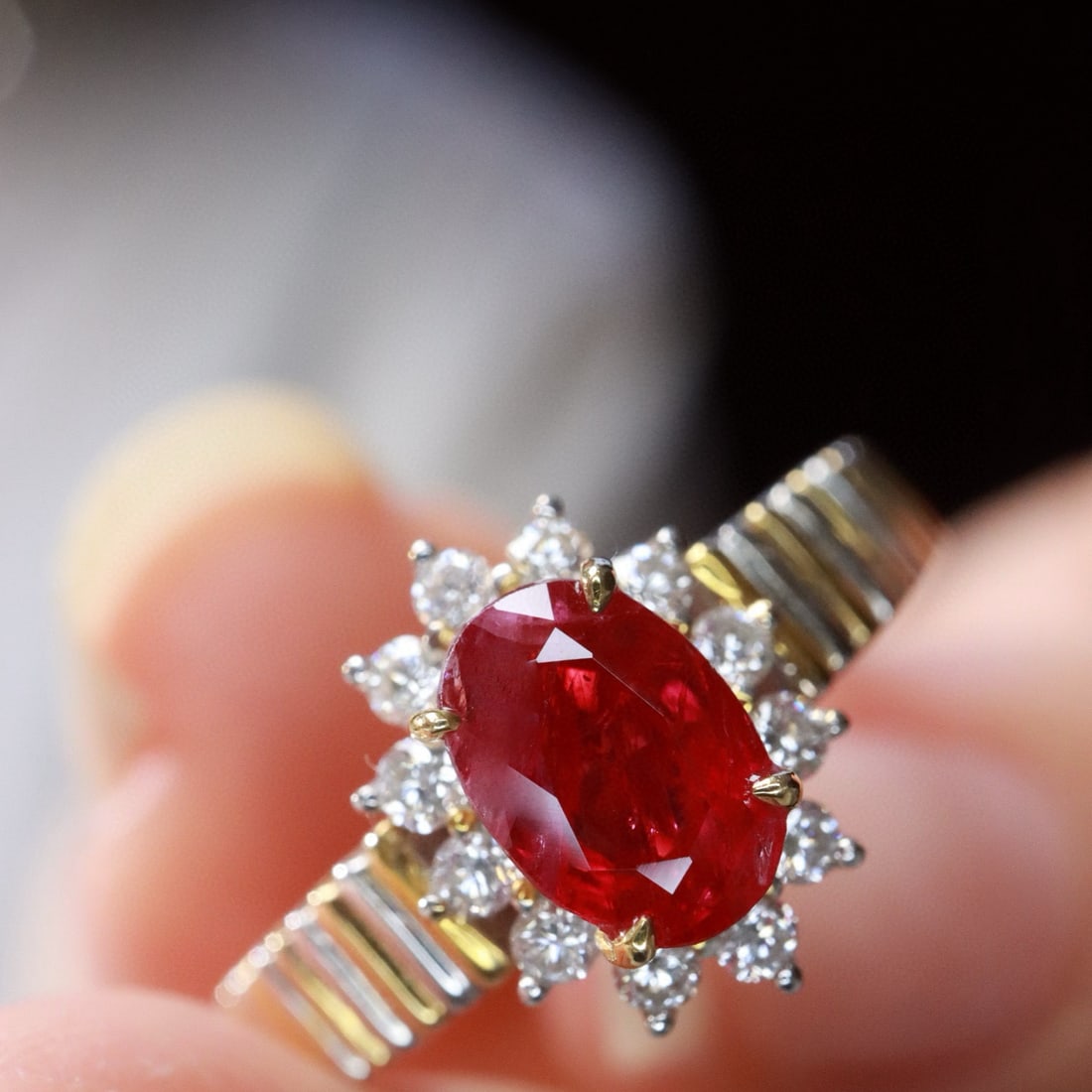 14k Gold 1.33 Ctw Natural Ruby & Diamond Ring - 6