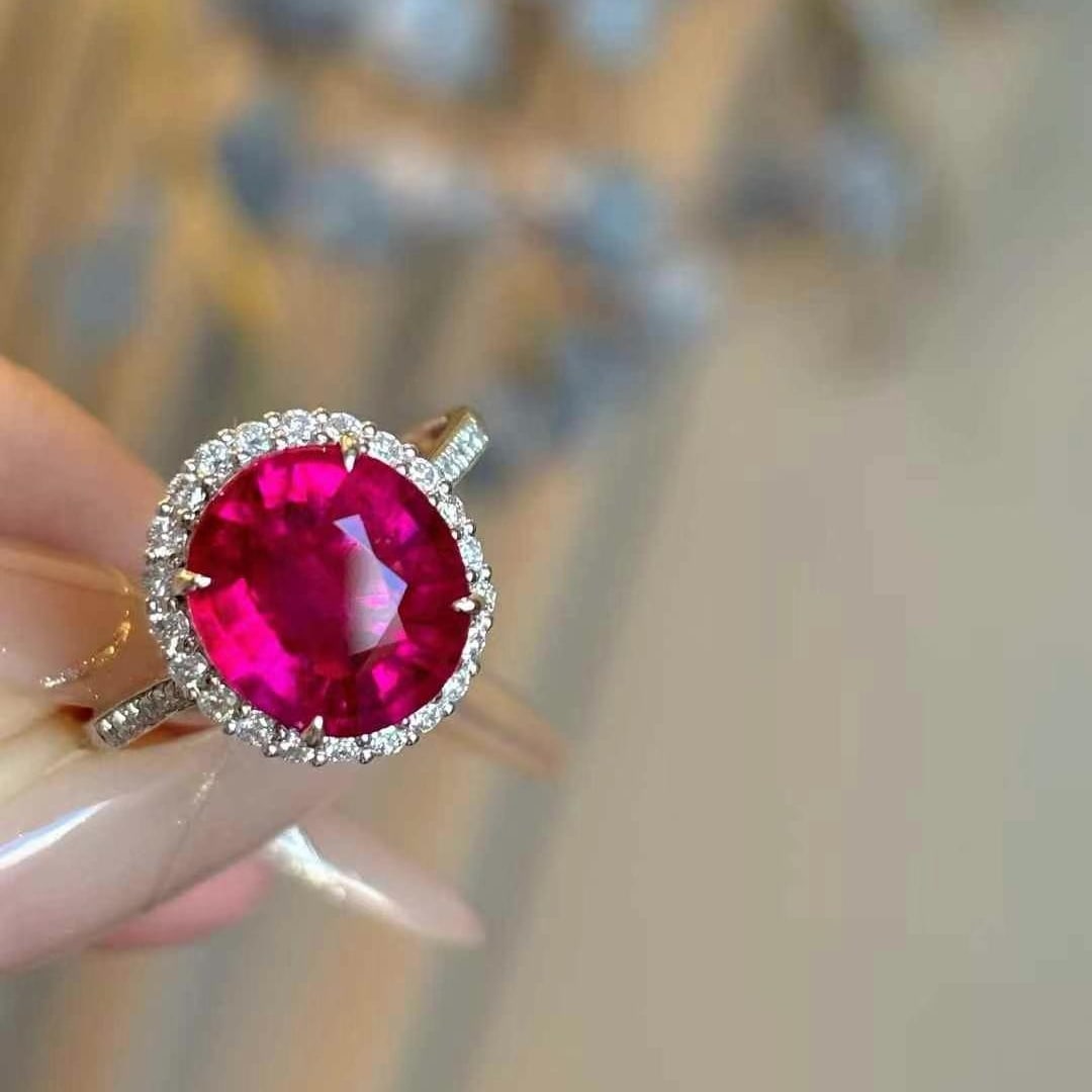 14k Gold 3.49 Ct Natural Tourmaline & Diamond Ring - 3