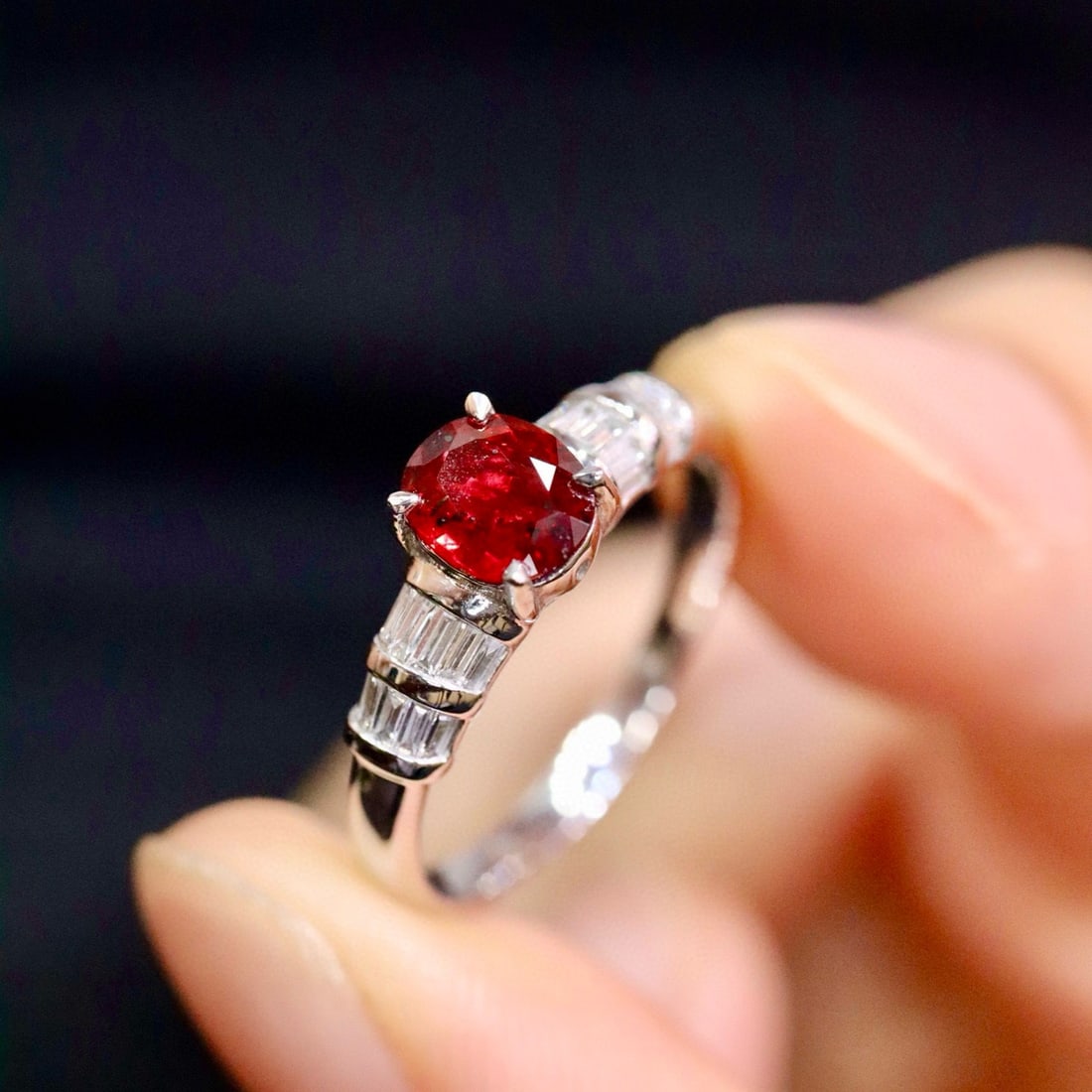 14k Gold 1.32 Ctw Natural Ruby & Diamond Ring - 2
