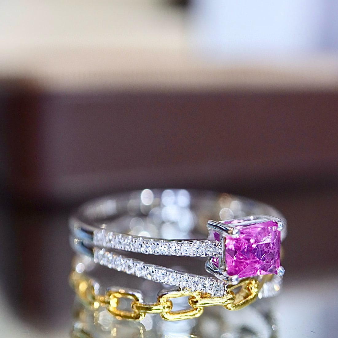 14k Gold 0.68 Ctw Natural Sapphire & Diamond Ring - 6