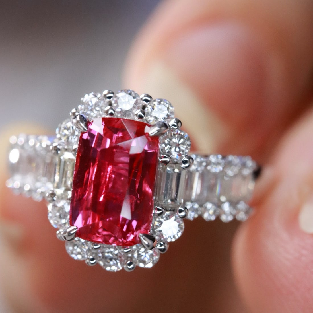 14k Gold 1.49 Ctw Natural Ruby & Diamond Ring - 6