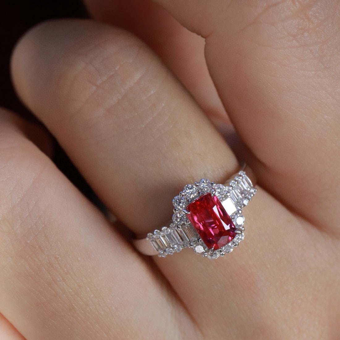 14k Gold 1.49 Ctw Natural Ruby & Diamond Ring - 7