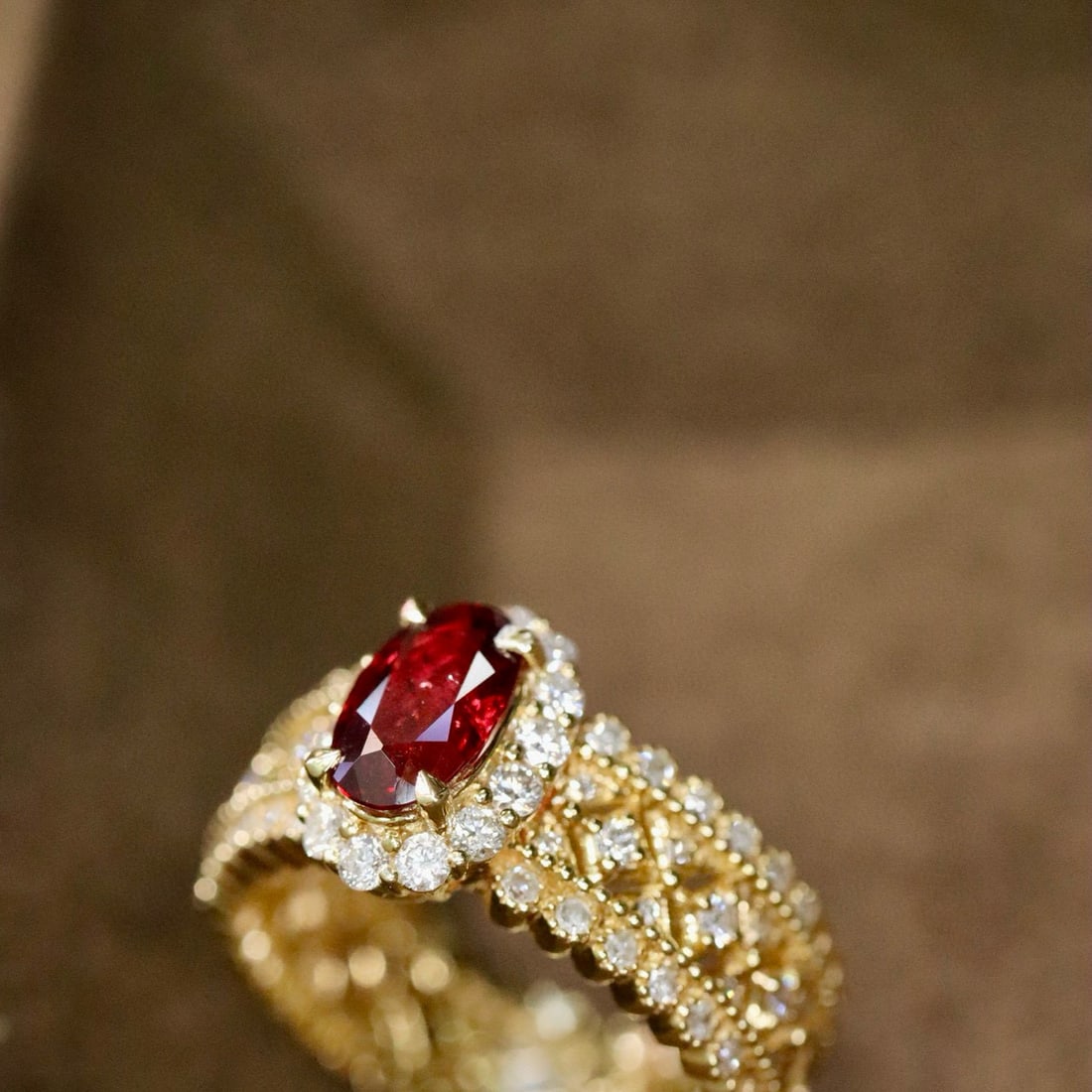 14k Gold 1.51 Ctw Vivid Red Natural Ruby & Diamond Ring - 4