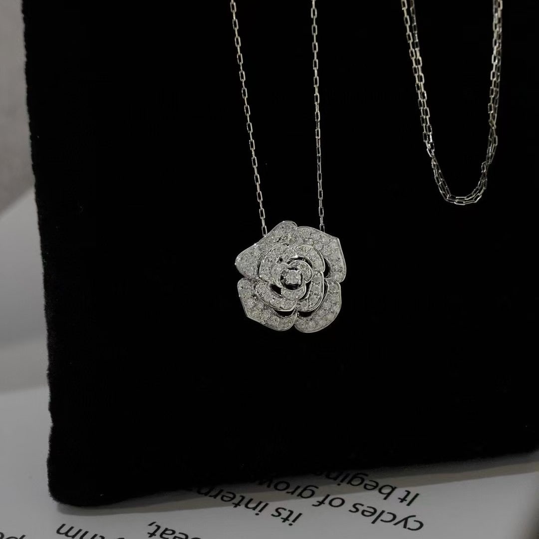 14k Gold 1 Ct Natural H Diamond Necklace - 3