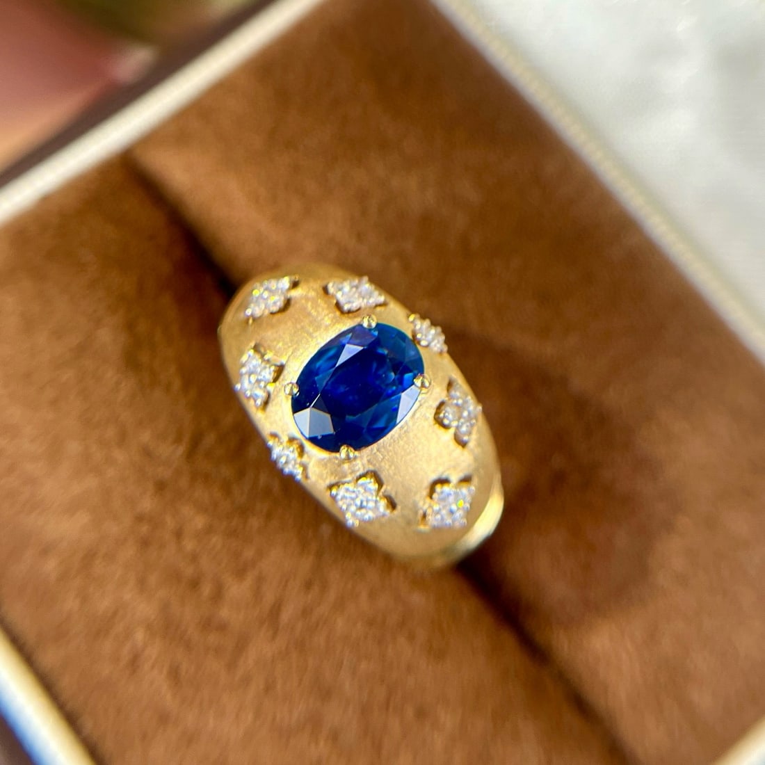 14k Gold 1.42 Ctw Natural Sapphire & Diamond Ring - 5