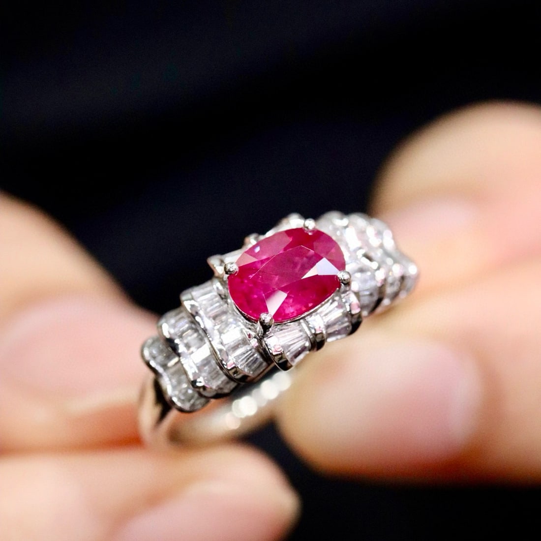 14k Gold 1.54 Ctw Natural Ruby & Diamond Ring - 4