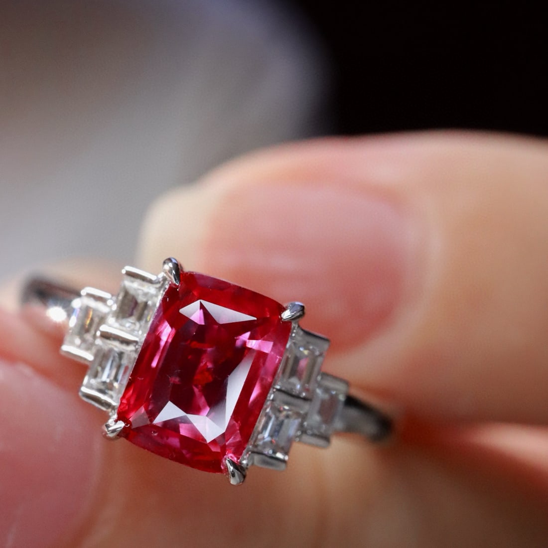 14k Gold 1.31 Ctw Natural Ruby & Diamond Ring - 3