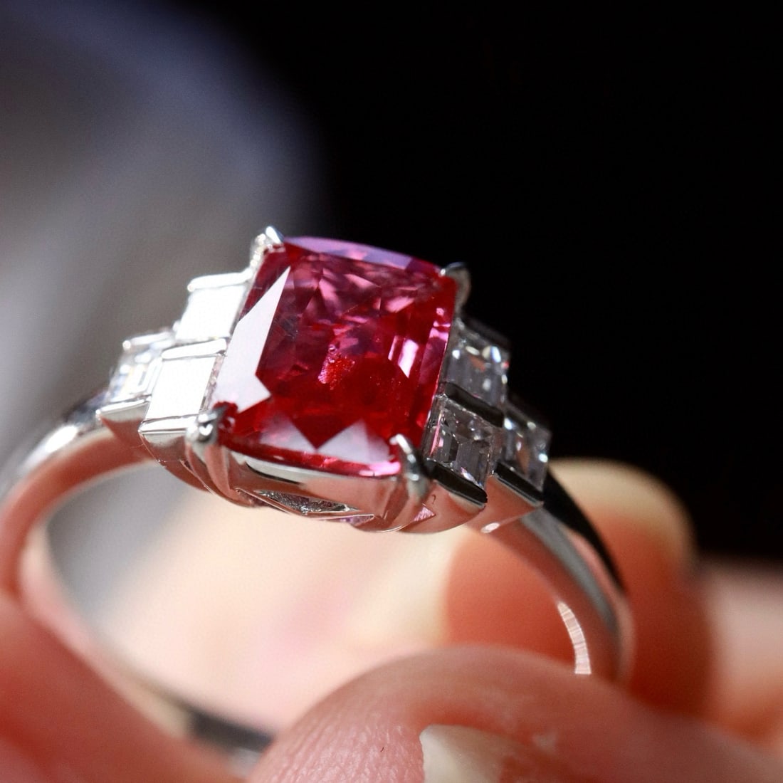 14k Gold 1.31 Ctw Natural Ruby & Diamond Ring - 4