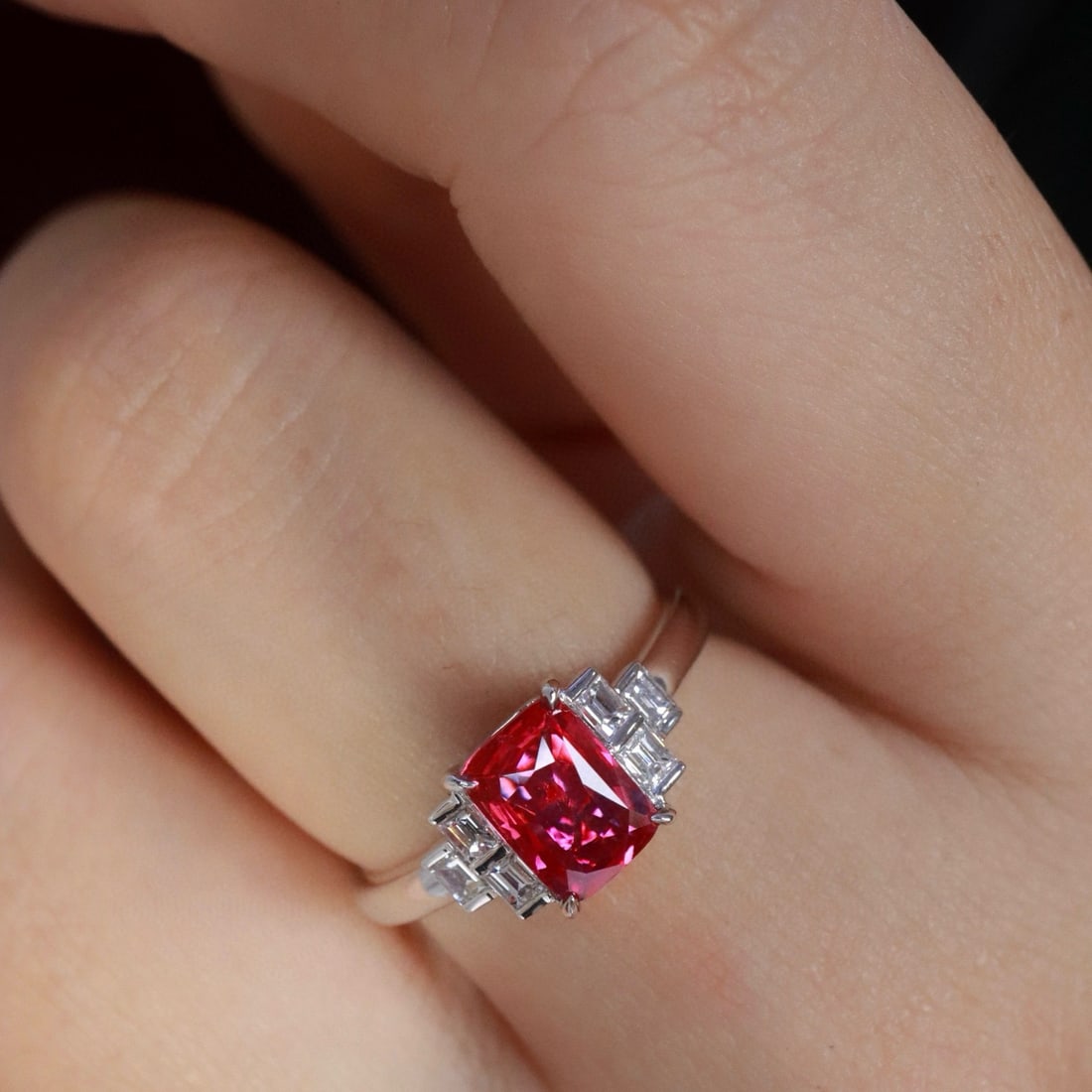 14k Gold 1.31 Ctw Natural Ruby & Diamond Ring - 5