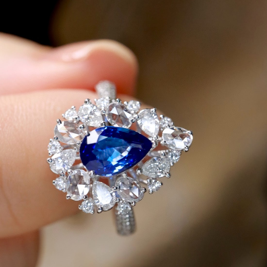 14k Gold 1.91 Ctw Natural Sapphire & Diamond Ring - 4