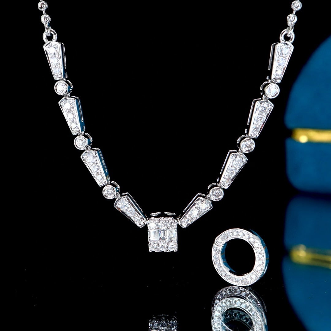 14k Gold 0.49 Ct Natural H Diamond Necklace - 4