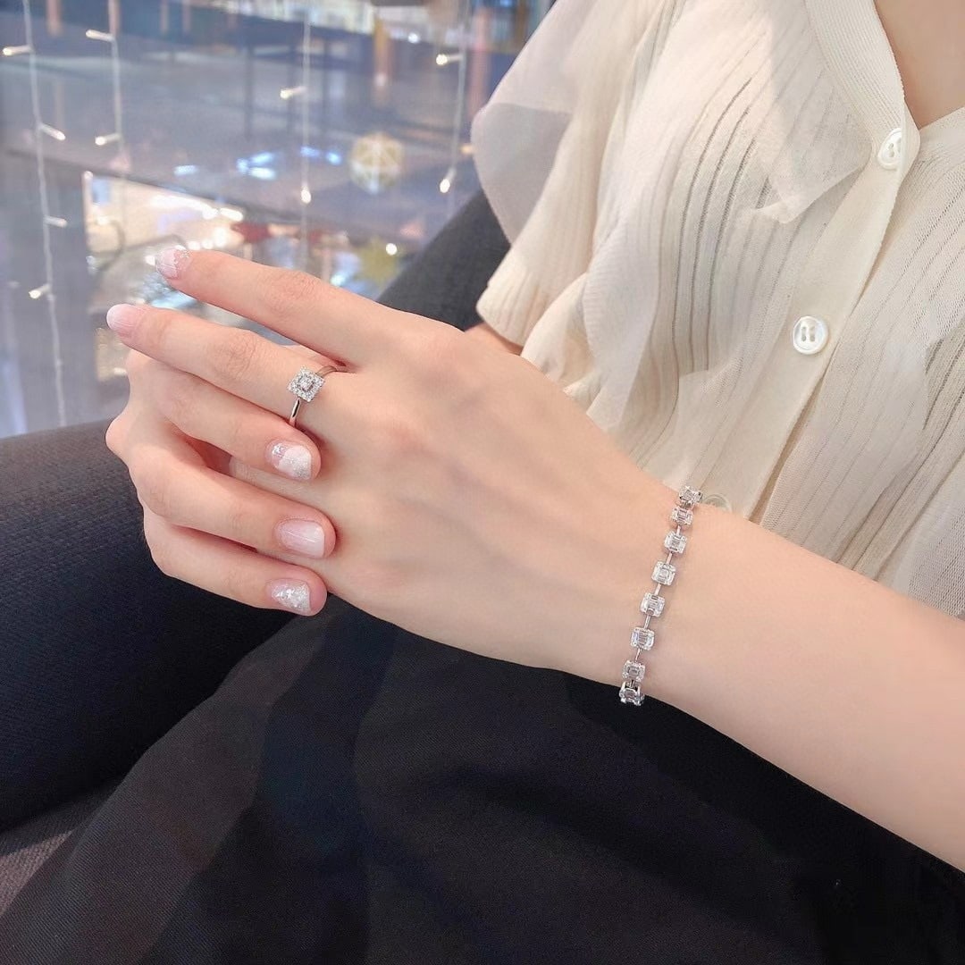 14k Gold 2.21 Ct Natural H Diamond Bracelet - 2