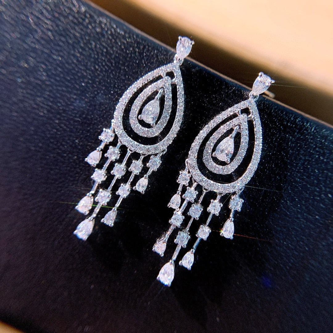 14k Gold 1.6 Ct Natural H Diamond Earrings - 2