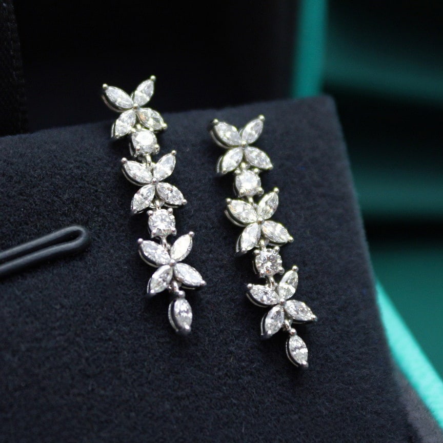 14k Gold 1 Ct Natural H Diamond Earrings (1 of 5)