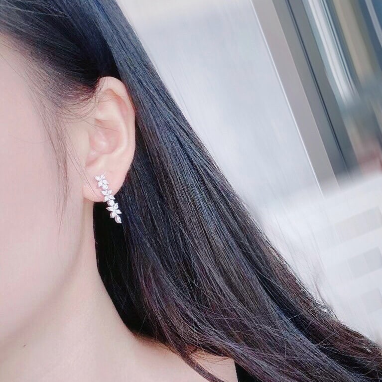 14k Gold 1 Ct Natural H Diamond Earrings - 2