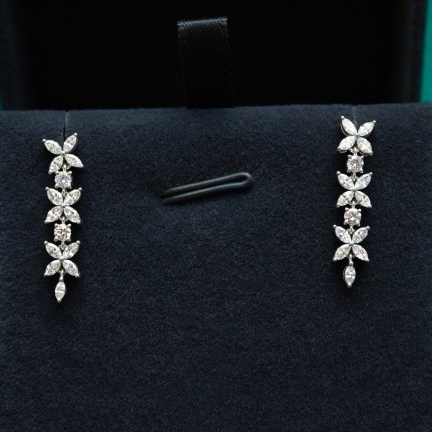 14k Gold 1 Ct Natural H Diamond Earrings - 4