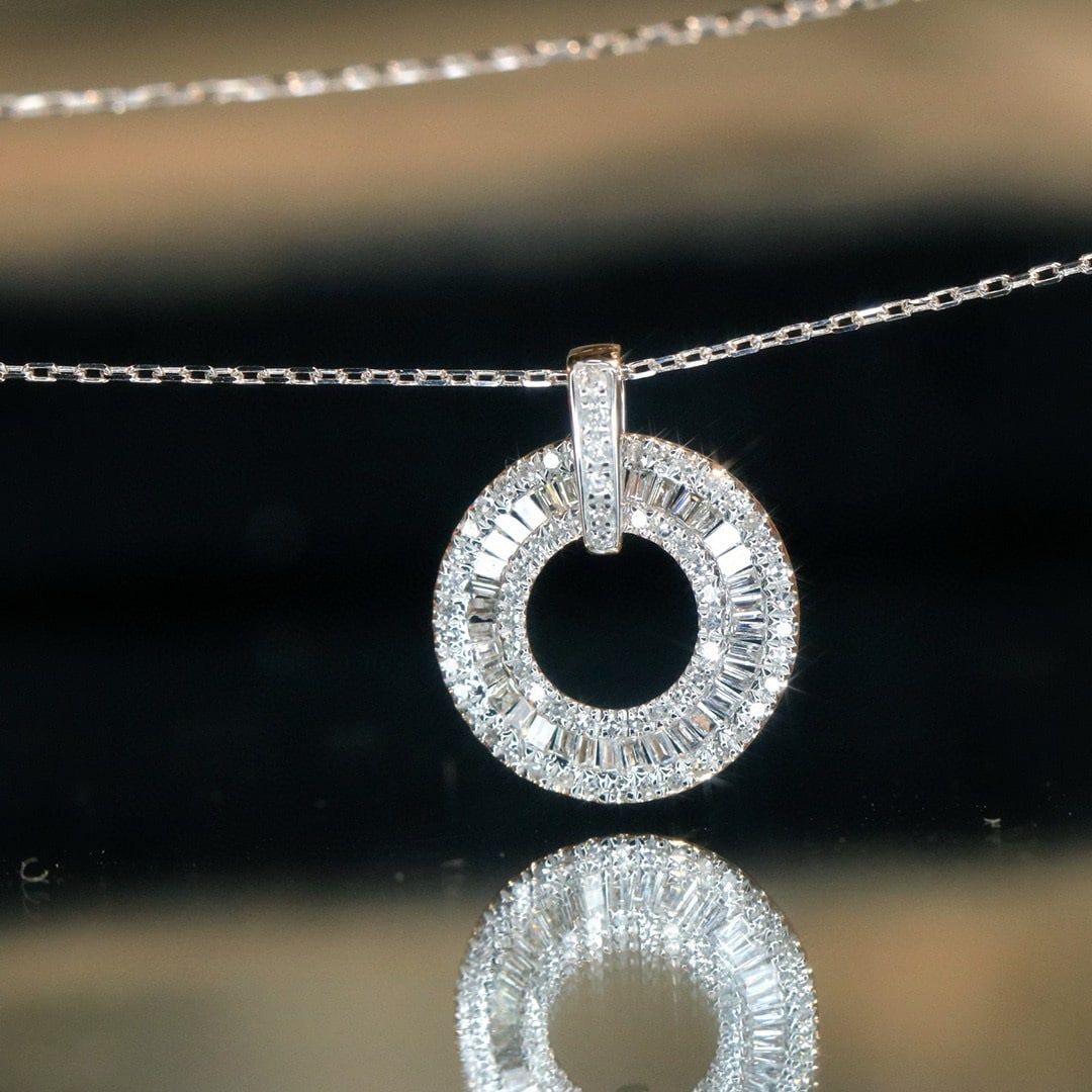 14k Gold 0.5 Ct Natural H Diamond Necklace - 2