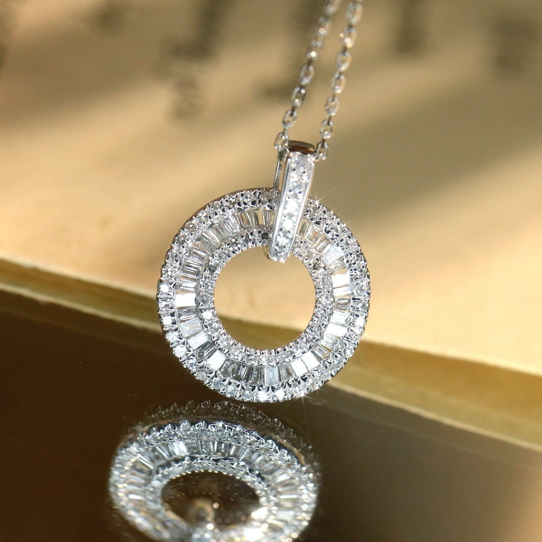 14k Gold 0.5 Ct Natural H Diamond Necklace - 3