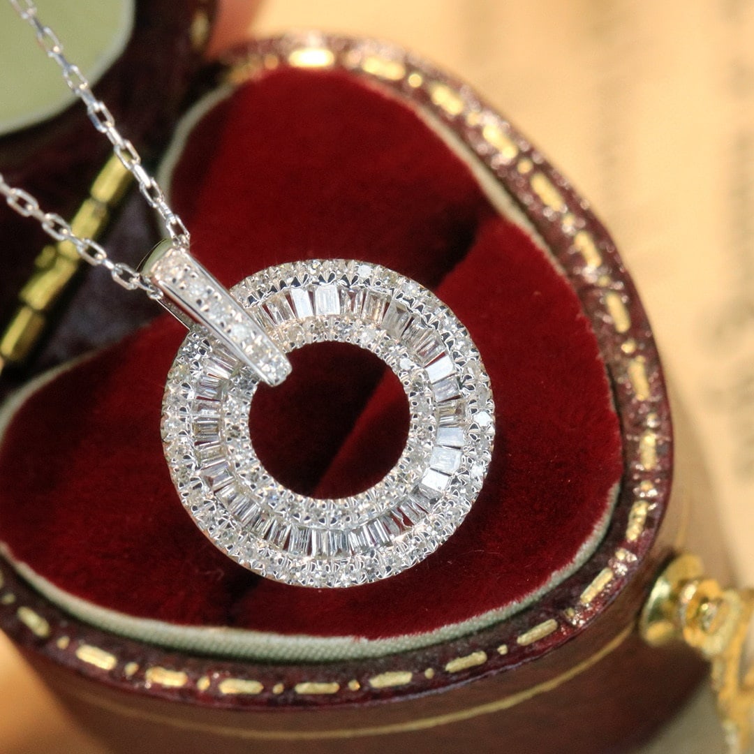 14k Gold 0.5 Ct Natural H Diamond Necklace - 4