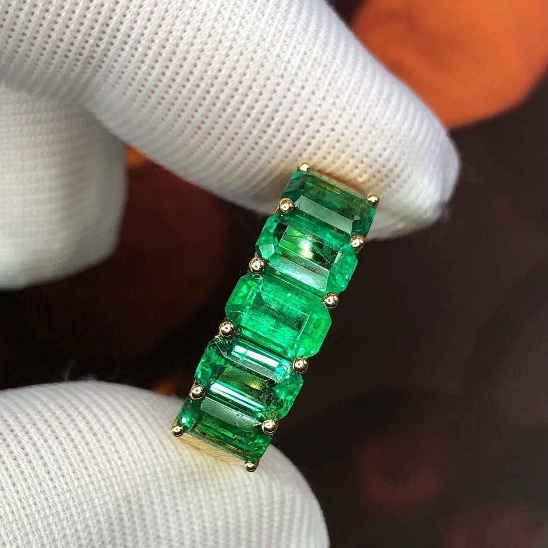 14k Gold 2.8 Ct Natural Emerald Ring - 5