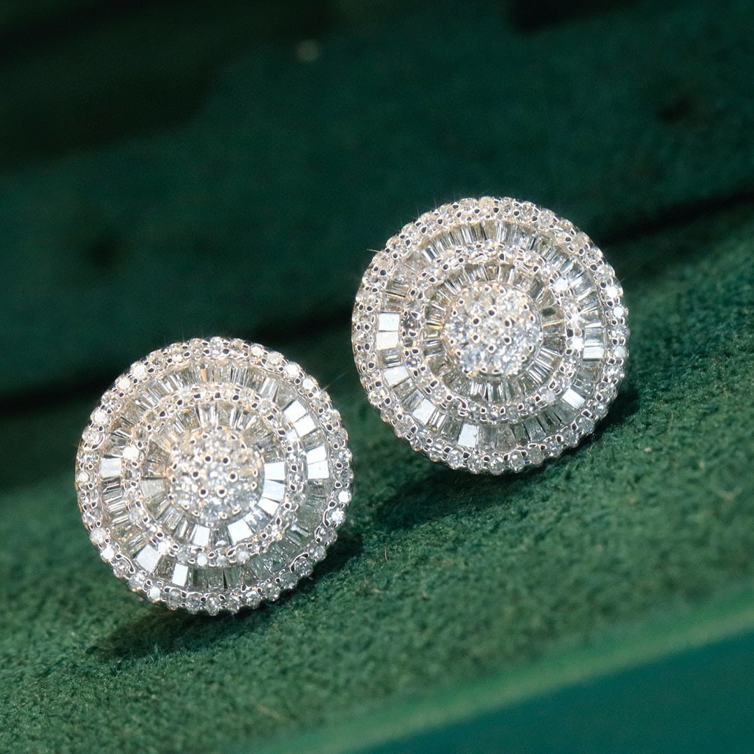 14k Gold 1.1 Ct Natural H Diamond Earrings (1 of 4)