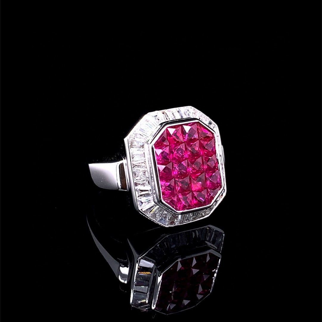 14k Gold 2.7 Ctw Natural Ruby & Diamond Ring - 3