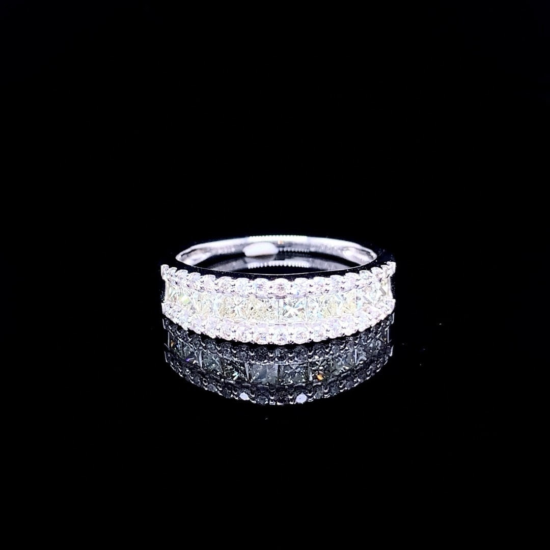 14k Gold 1 Ct Natural H Diamond Ring: Ref:231001134 // gold content:14k gold // ring size:7. 25us // // main gemstone:diamond // shape:multiply // carat weight:1ct // clarity grade:vs-si // color:h // treatment:natural // Condition: New