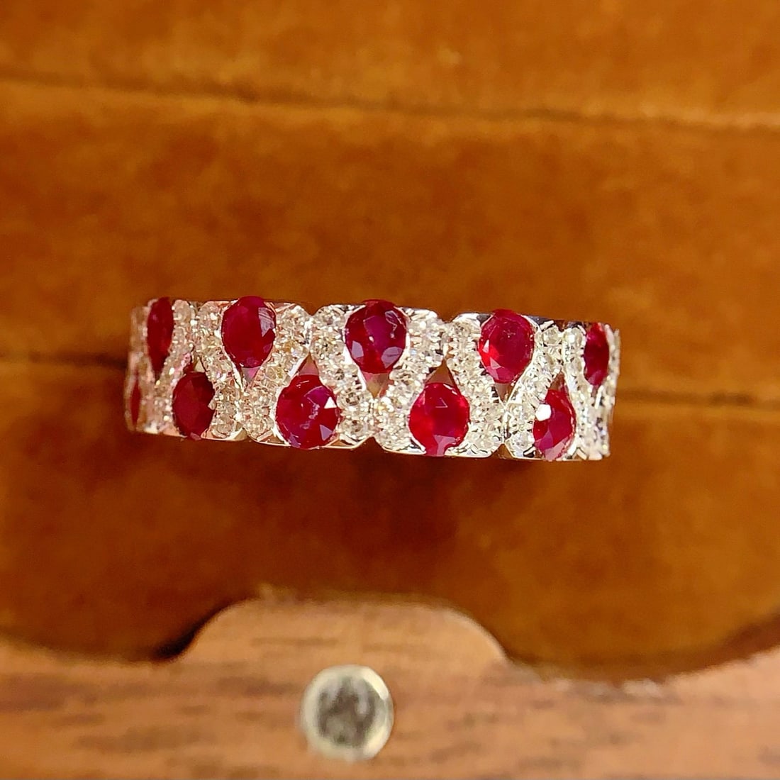 14k Gold 1.50 Ct Natural Ruby & Diamond Ring - 2