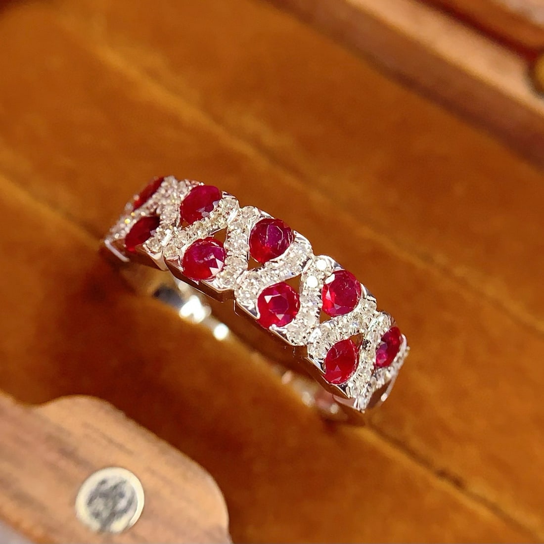 14k Gold 1.50 Ct Natural Ruby & Diamond Ring - 4