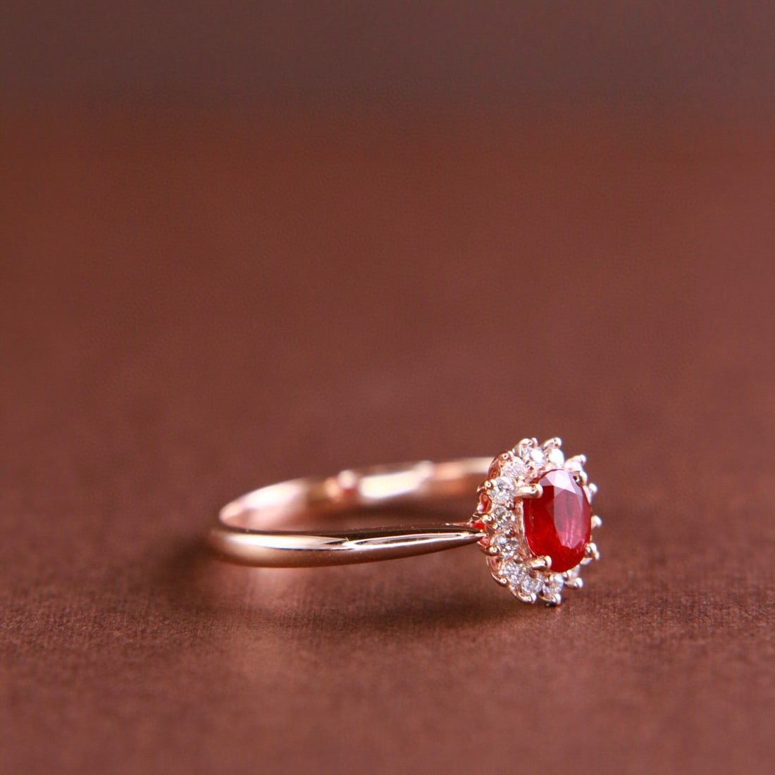 14k Gold 0.53 Ctw Natural Ruby & Diamond Ring - 2