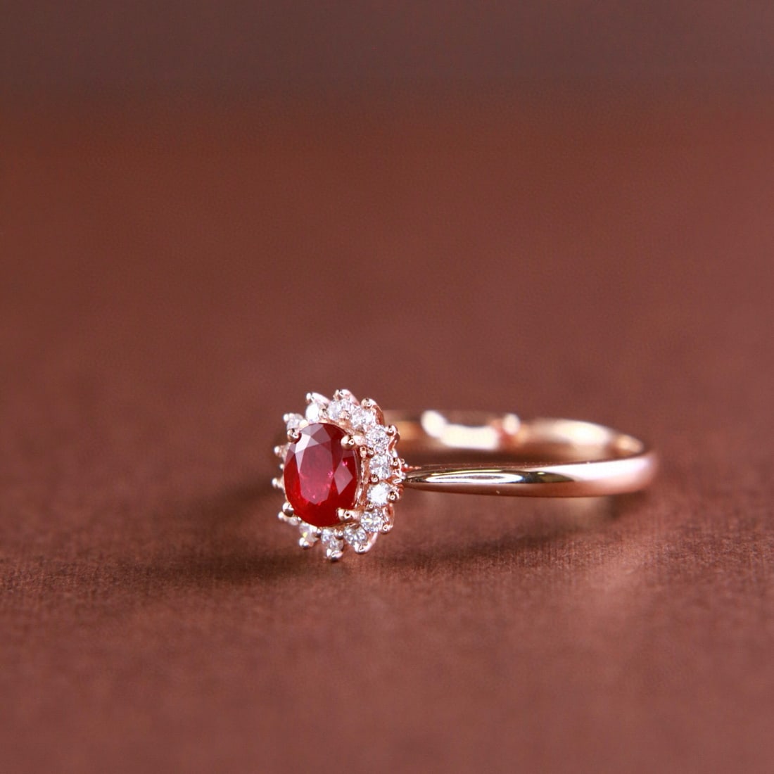 14k Gold 0.53 Ctw Natural Ruby & Diamond Ring - 3