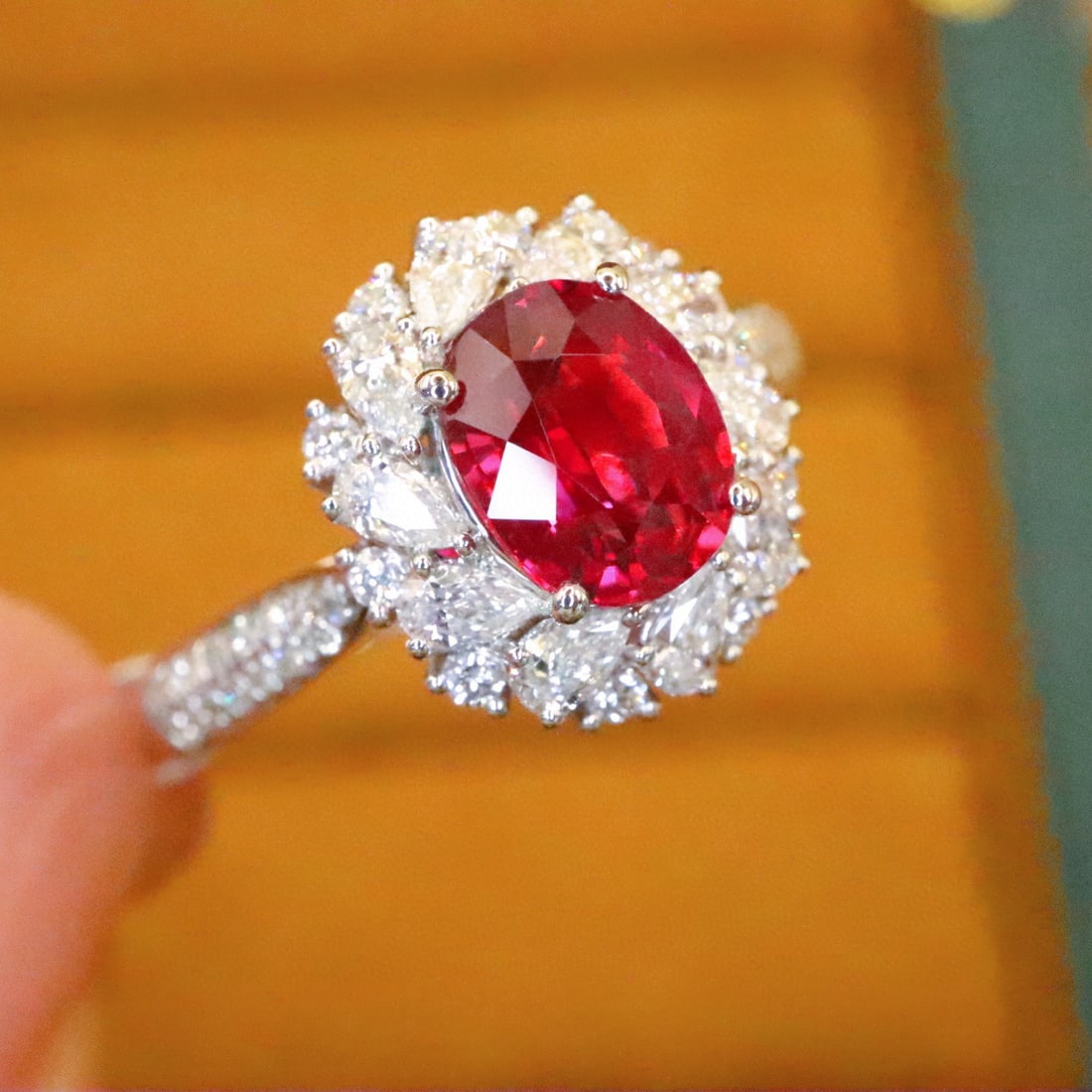 14k Gold 1.59 Ctw Natural Ruby & Diamond Ring - 2