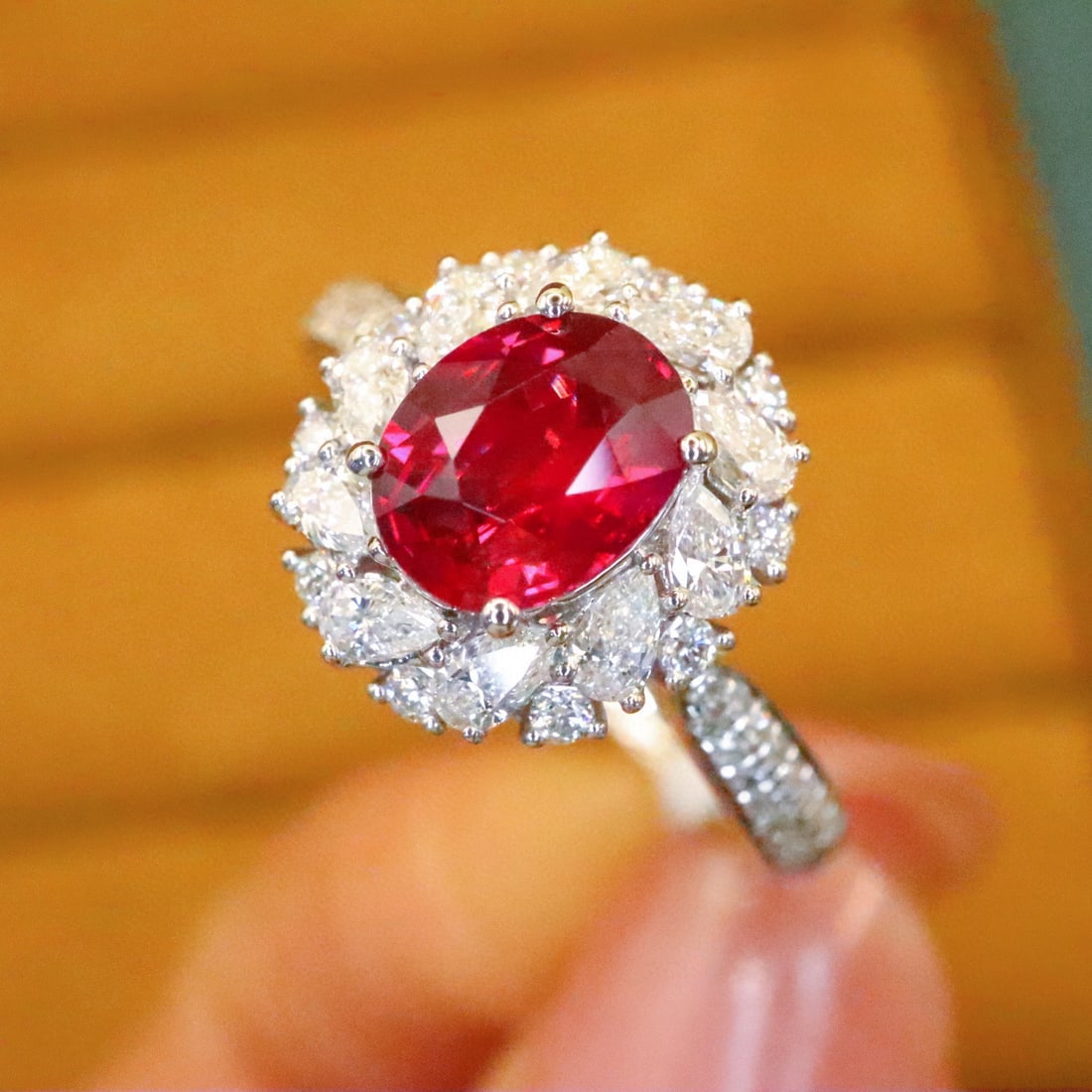 14k Gold 1.59 Ctw Natural Ruby & Diamond Ring - 3