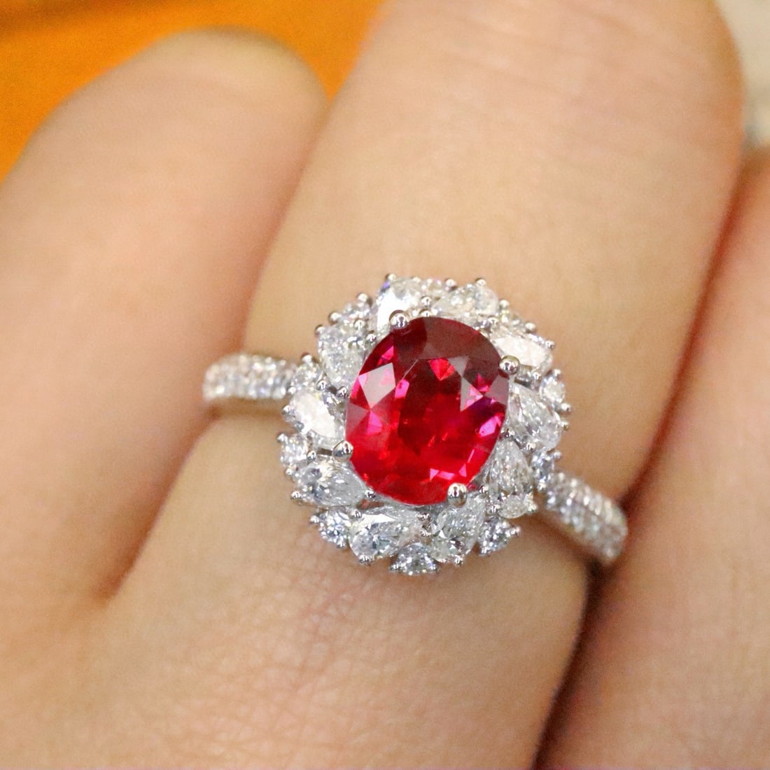 14k Gold 1.59 Ctw Natural Ruby & Diamond Ring - 5