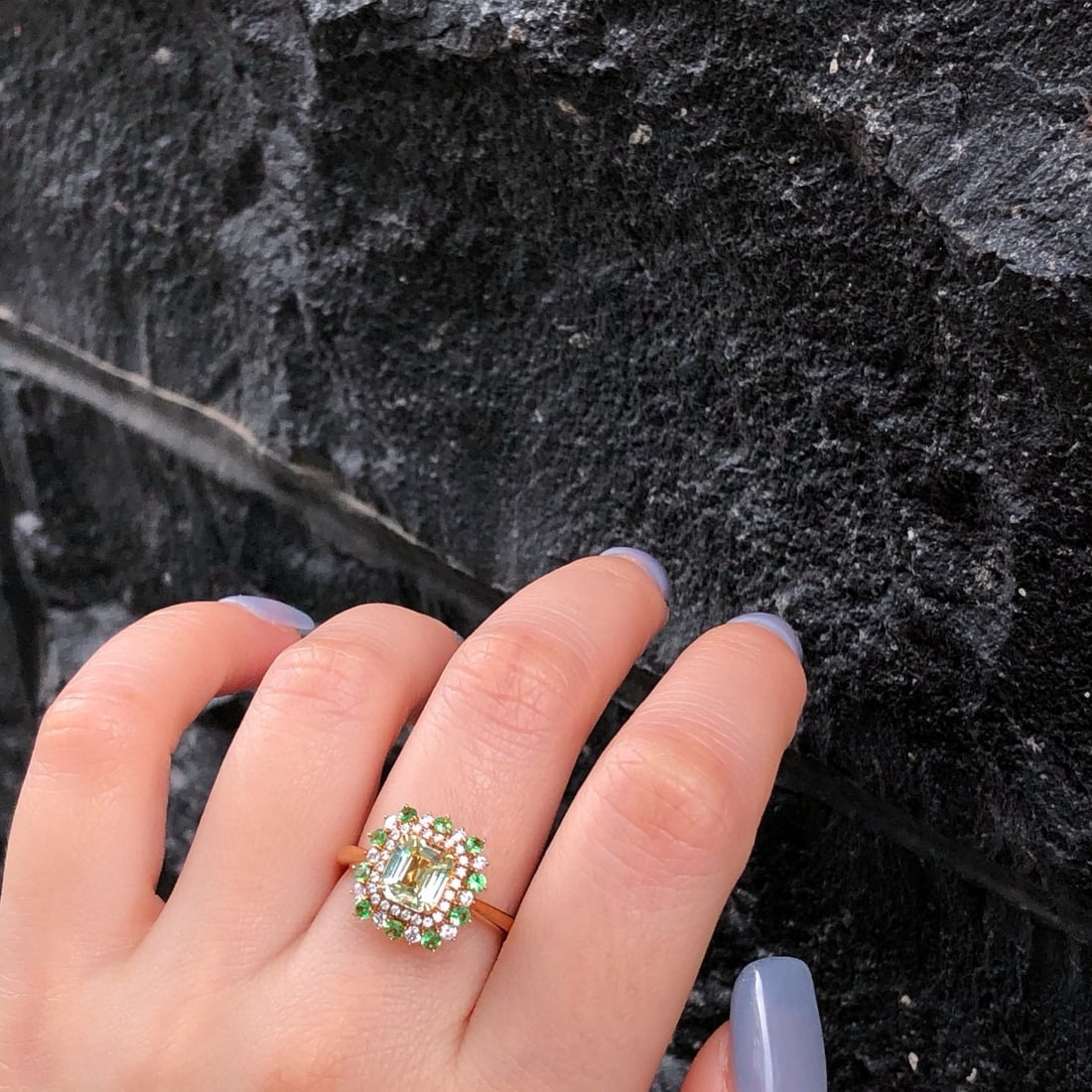 14k Gold 1.57 Ctw Natural Chrysoberyl & Diamond Ring - 2