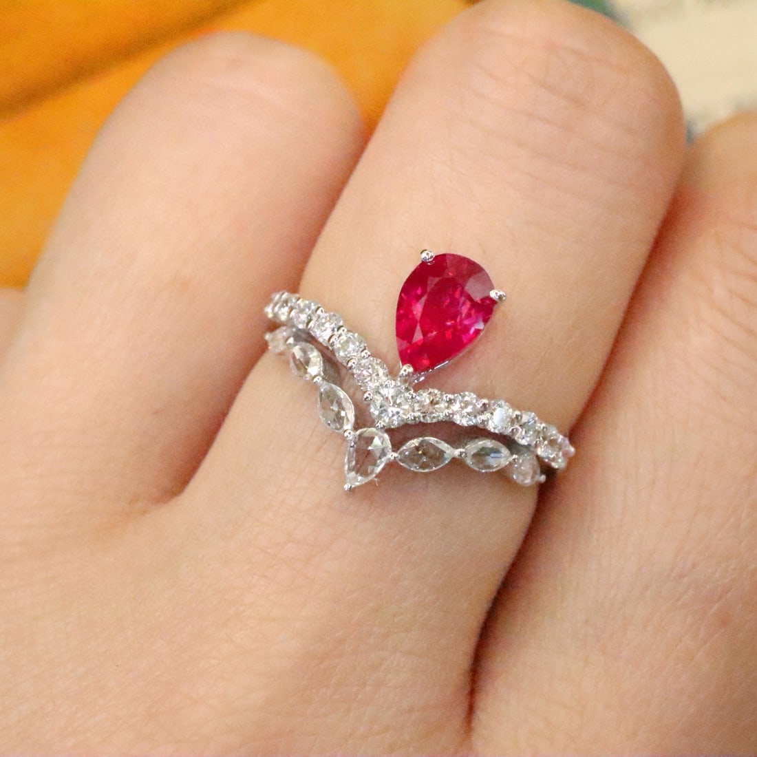 14k Gold 1.64 Ctw Natural Ruby & Diamond Ring - 5
