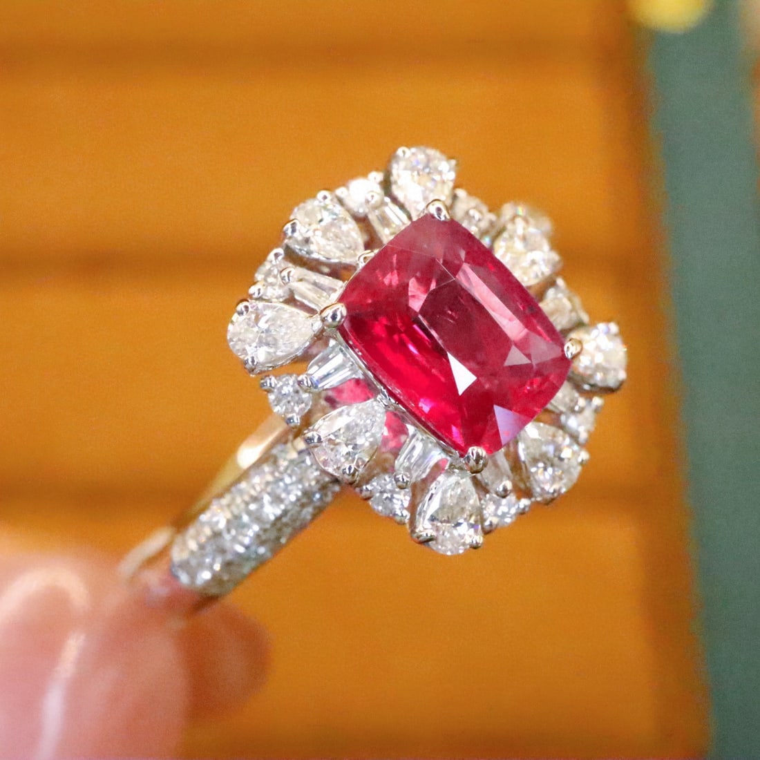 14k Gold 1.49 Ctw Natural Ruby & Diamond Ring - 2