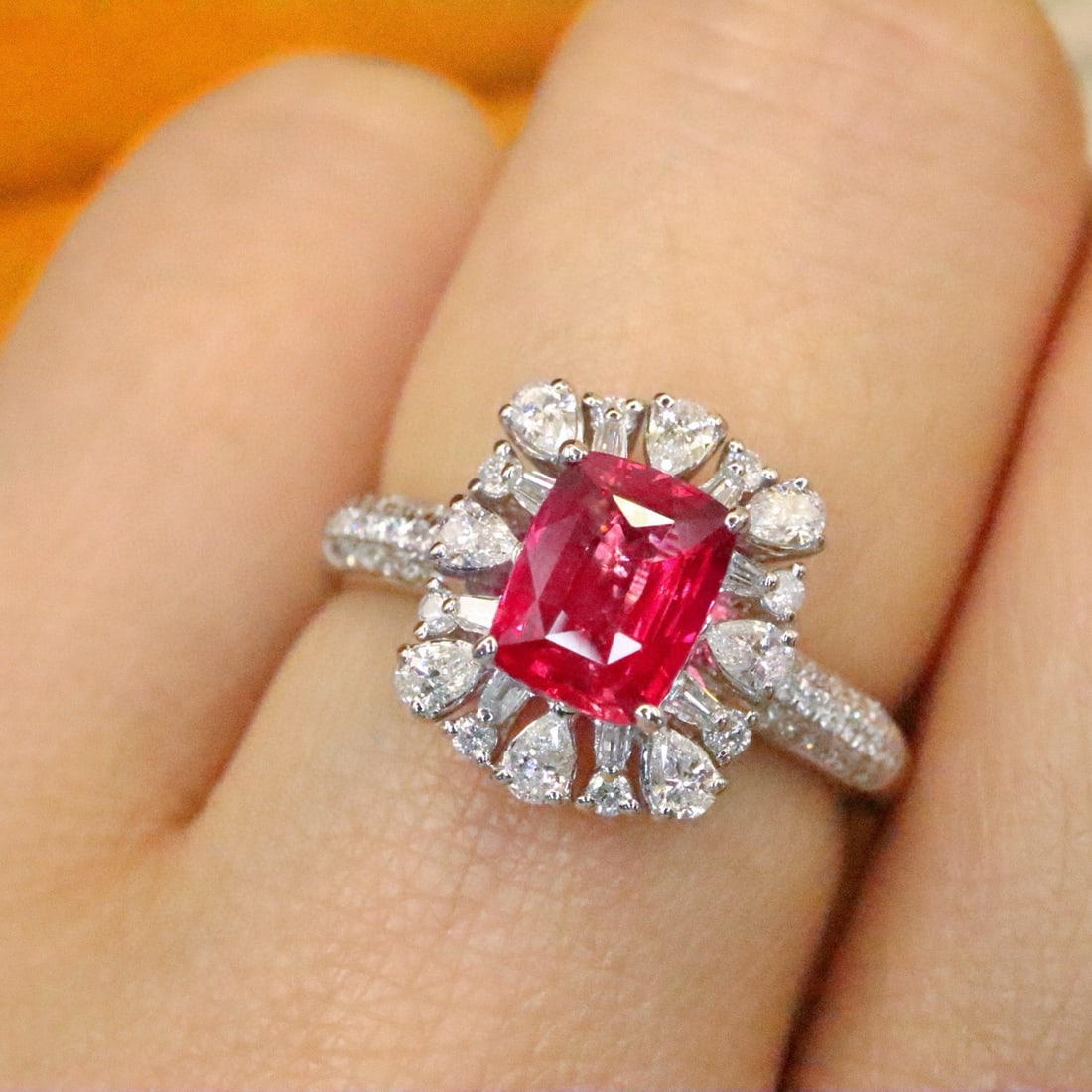 14k Gold 1.49 Ctw Natural Ruby & Diamond Ring - 5
