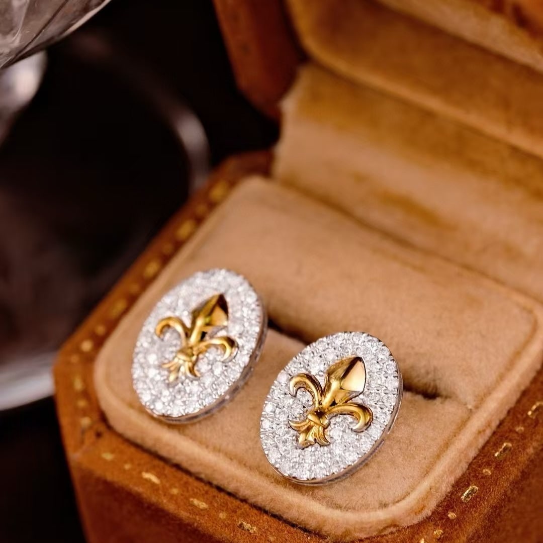 14k Gold 0.46 Ct Natural H Diamond Earrings: Ref:231002158 // gold content:14k gold // main gemstone:diamond // shape:round // carat weight:0. 46ct // clarity grade:vs-si // color:h // treatment:natural // cut grade:g // Condition: New Low