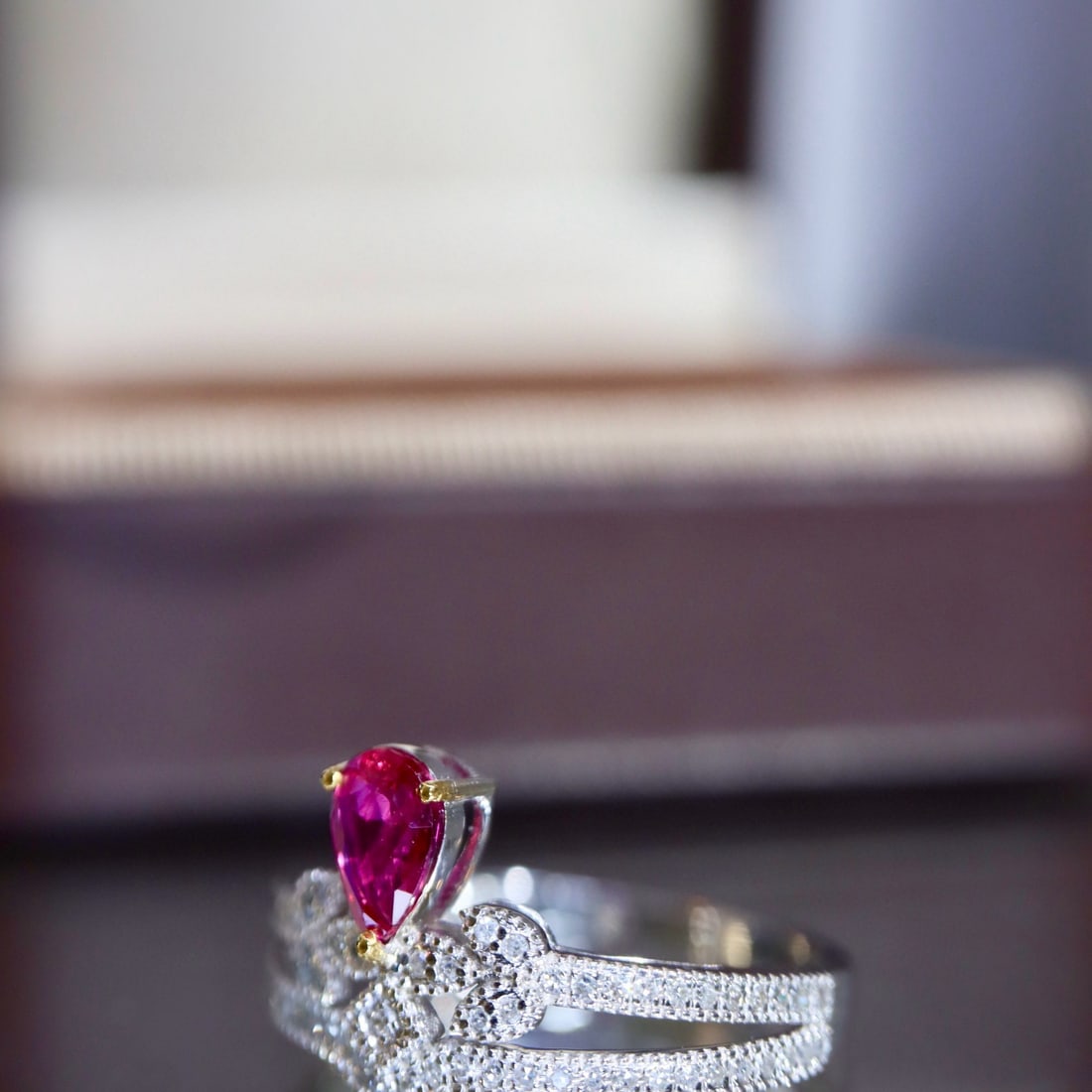 14k Gold 1.08 Ctw Natural Ruby & Diamond Ring - 7