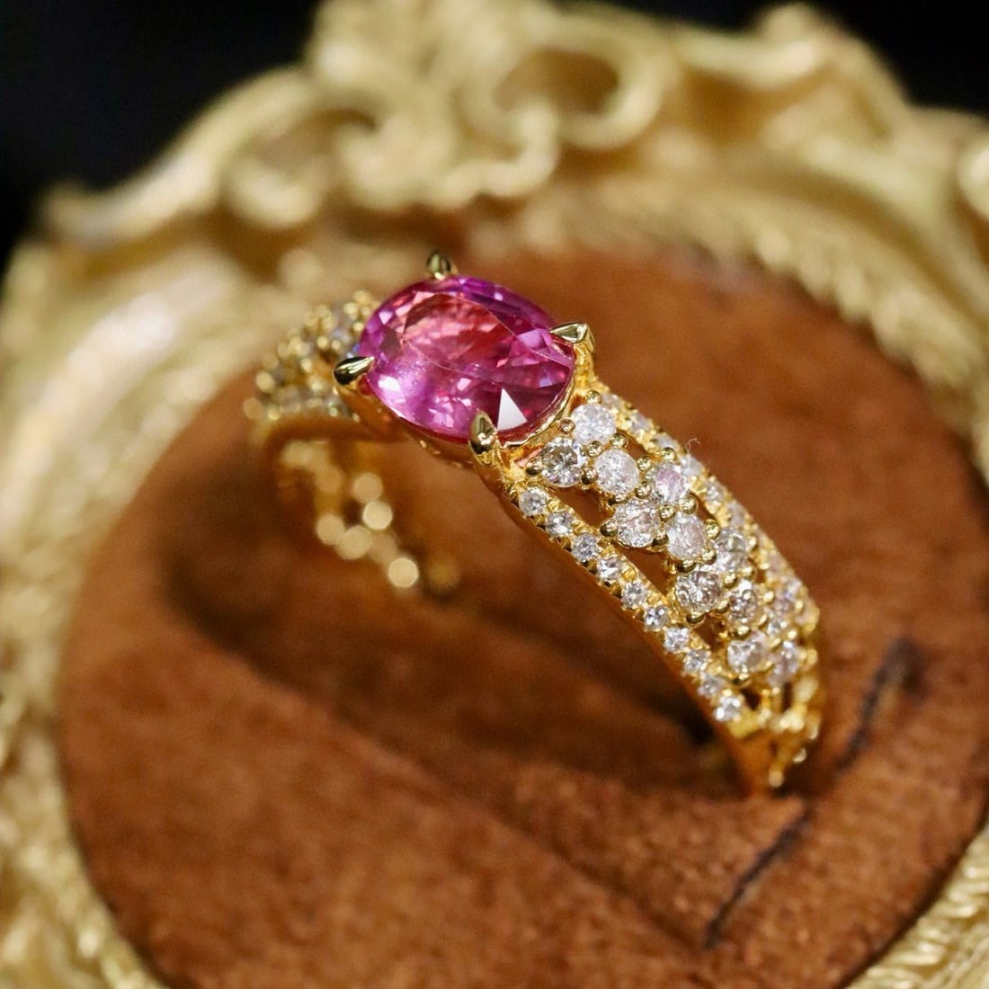 14k Gold 1.11 Ctw Natural Ruby & Diamond Ring - 2