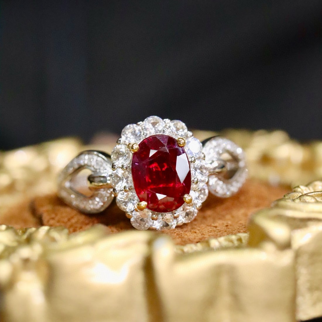 14k Gold 1.03 Ctw Natural Ruby & Diamond Ring - 2
