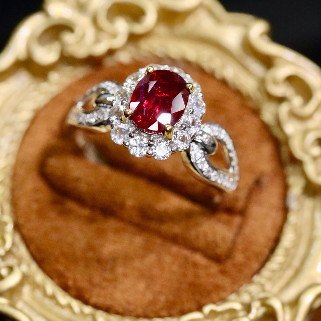 14k Gold 1.03 Ctw Natural Ruby & Diamond Ring - 3