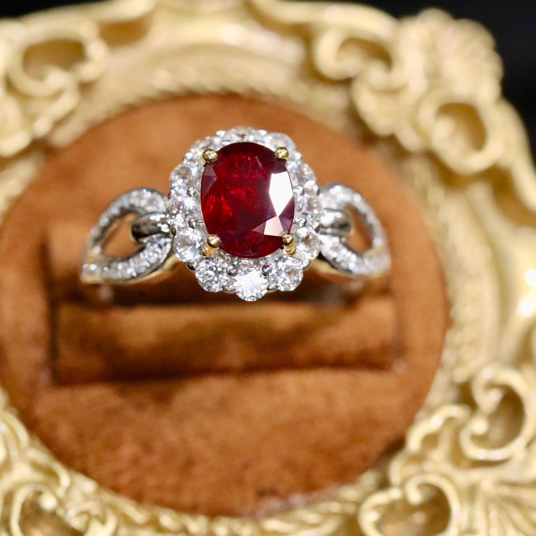 14k Gold 1.03 Ctw Natural Ruby & Diamond Ring - 4